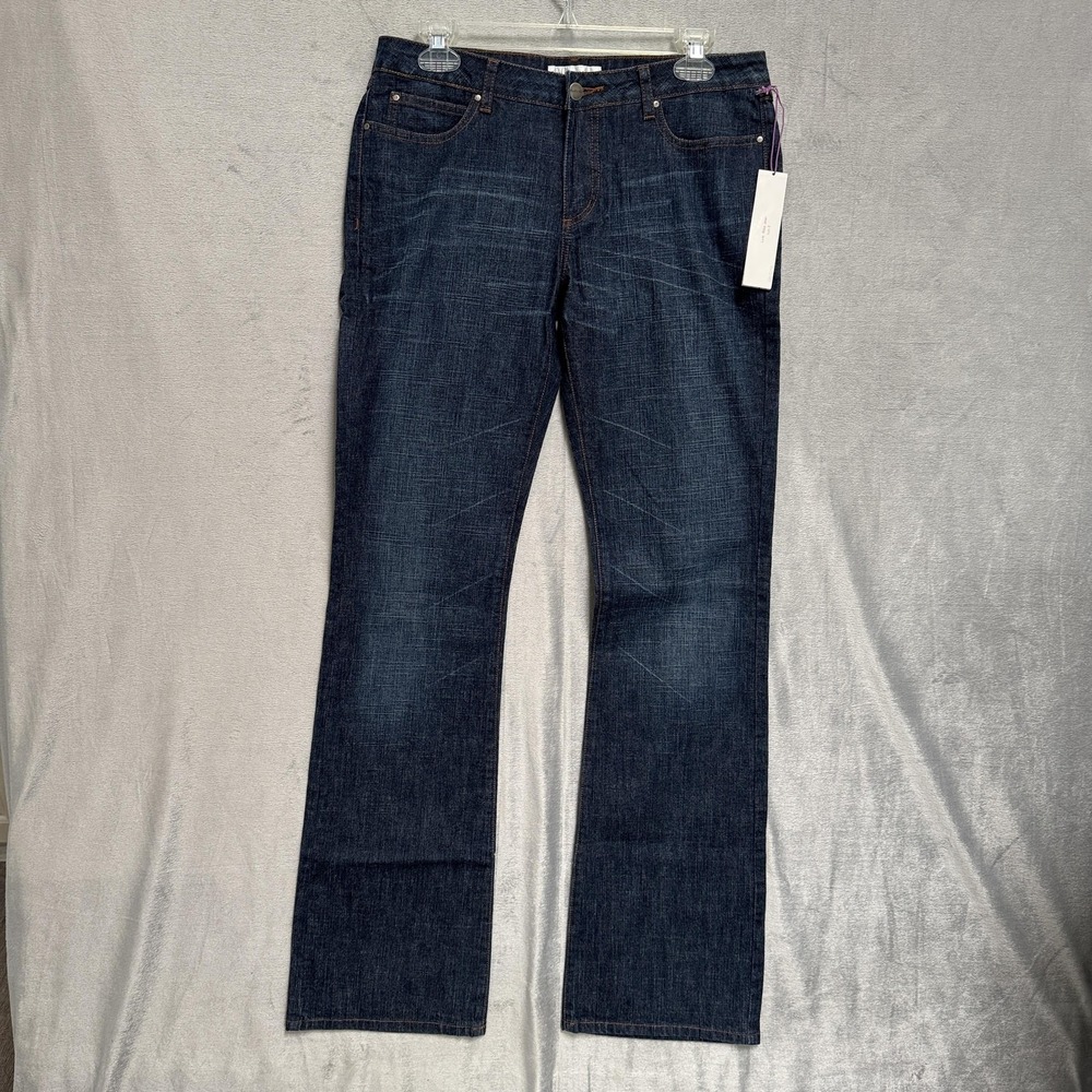 Jill Stuart Jeans Womens 8 Dark Wash Low Rise Straight Stretch‎ Denim Blue
